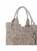 Bőr táska shopper bag Vittoria Gotti bézs V10